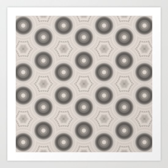 Fractal Cogs n Wheels in CMR01 Art Print
