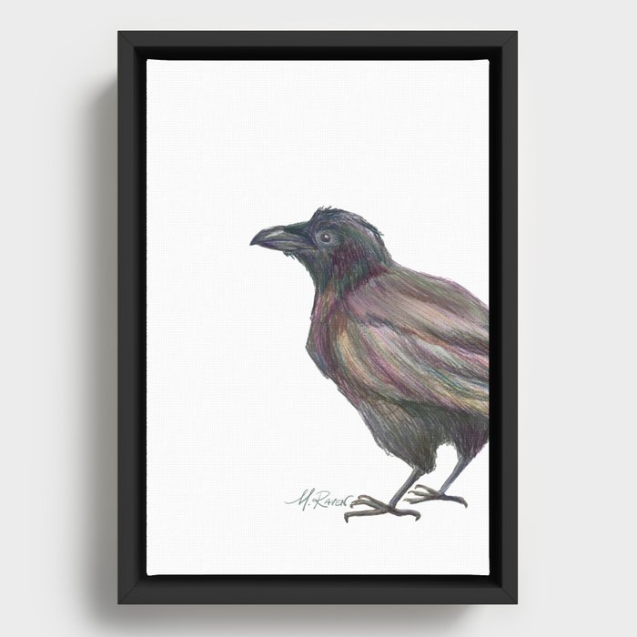 Chromatic Raven Framed Canvas