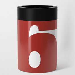 6 (Maroon & White Number) Can Cooler