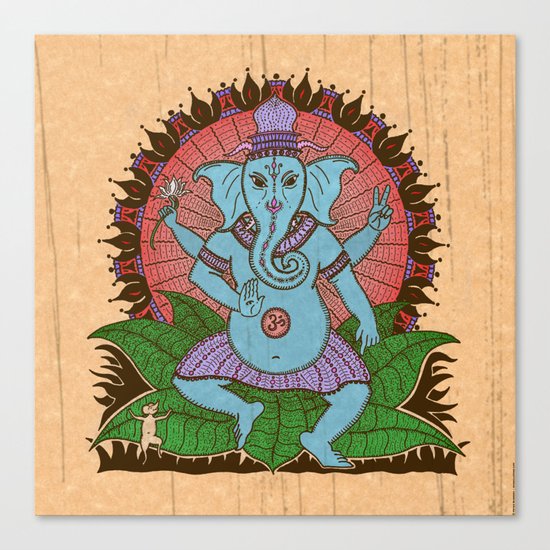 peace ganesh Canvas Print