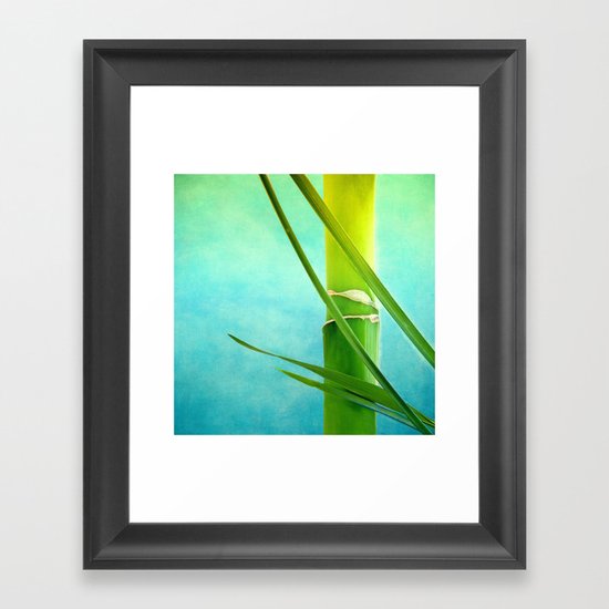 WELLNESS BAMBOO Framed Art Print