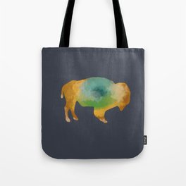 Rainbow Yellowstone Bison Tote Bag