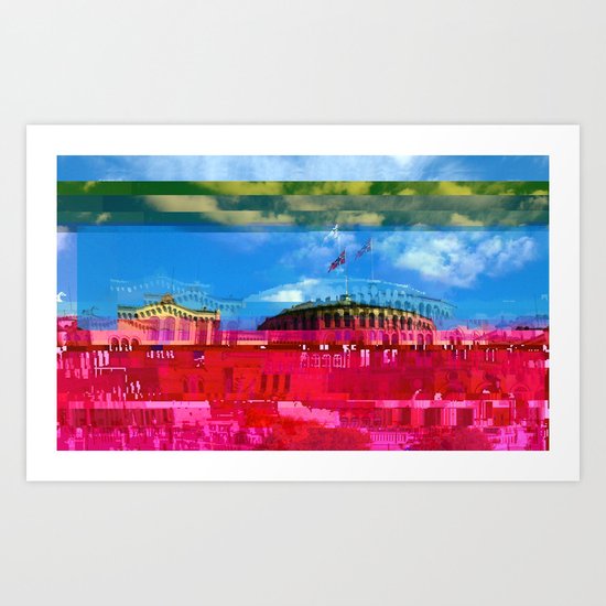 Beautifully Glitched Oslo, Norway Art Print