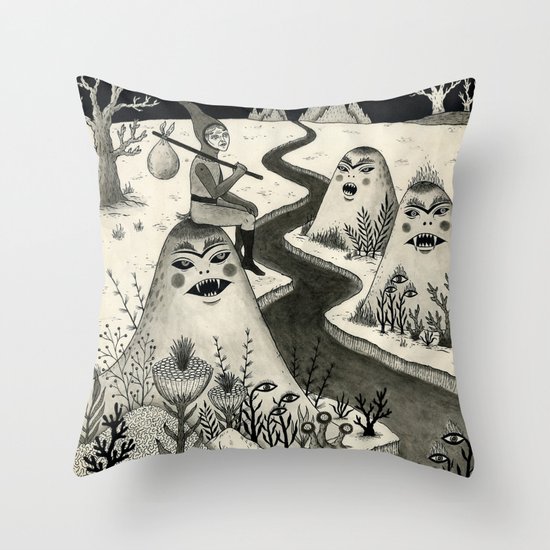 Weary Vagabond Throw Pillow