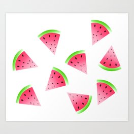 Watermelon Pattern Art Print