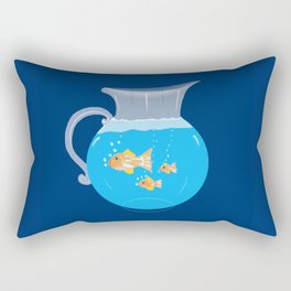 Three Goldfishes In a Water Pitcher Rectangular Pillow