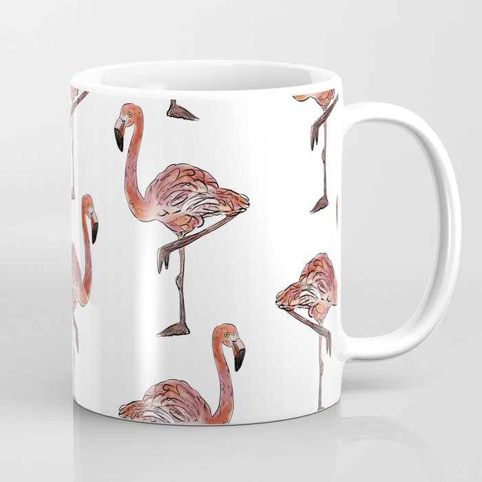 Friendly Pink Flamingos Coffee Mug