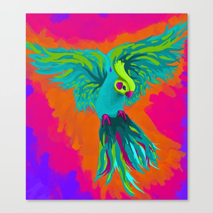 Cockatiel in color Canvas Print