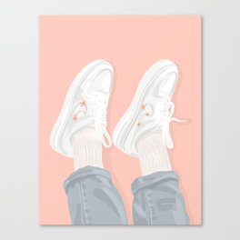 flower shoes Canvas Print