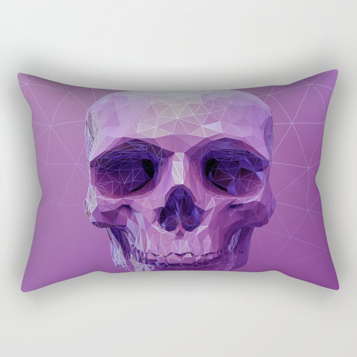 Pink Skull Rectangular Pillow