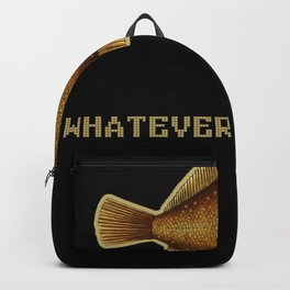 Whatever Fish Backpack | Stupid, Grossedout, Digital, Whatever, Fish, Passiveaggression, Disgust, Vintage, Eyeballs, Whocares 