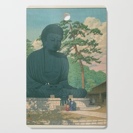 Great Buddha at Kamakura 1930 - Kawase Hasui -The Great Buddha at Kamakura (Kamakura daibutsu) Cutting Board