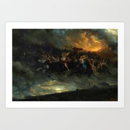 The Wild Hunt Of Odin, 1872 by Peter Nicolai Arbo Art Print