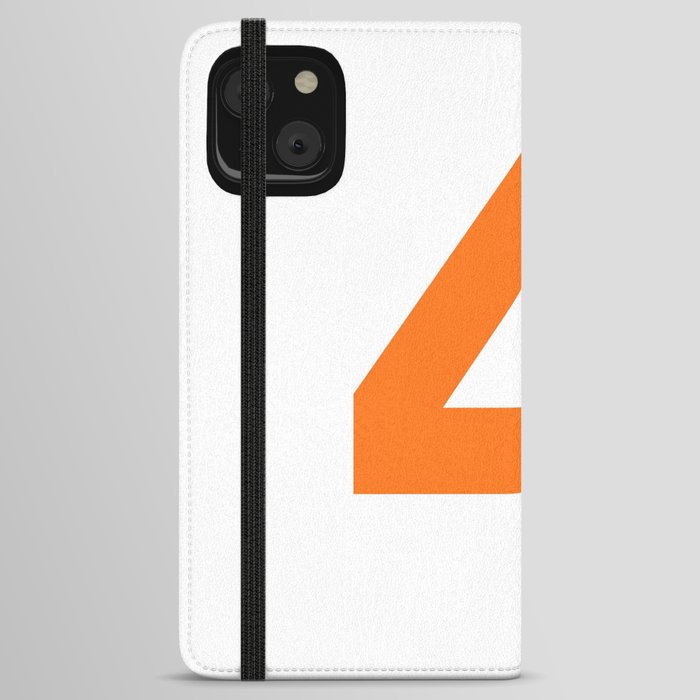 Number 4 (Orange & White) iPhone Wallet Case