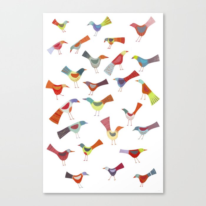 Birds doing bird things Canvas Print