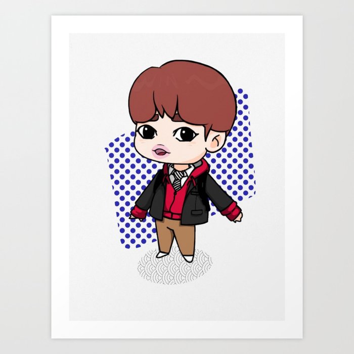 GOT7 Park Jinyoung as Lee Ahn in He Is Psychometric Art Print by Rage Art |  Society6