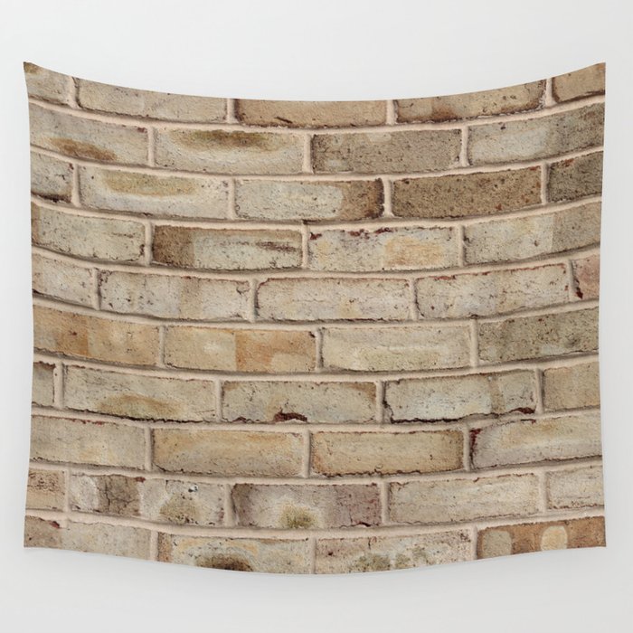 Brown/Tan Brick Wall Wall Tapestry