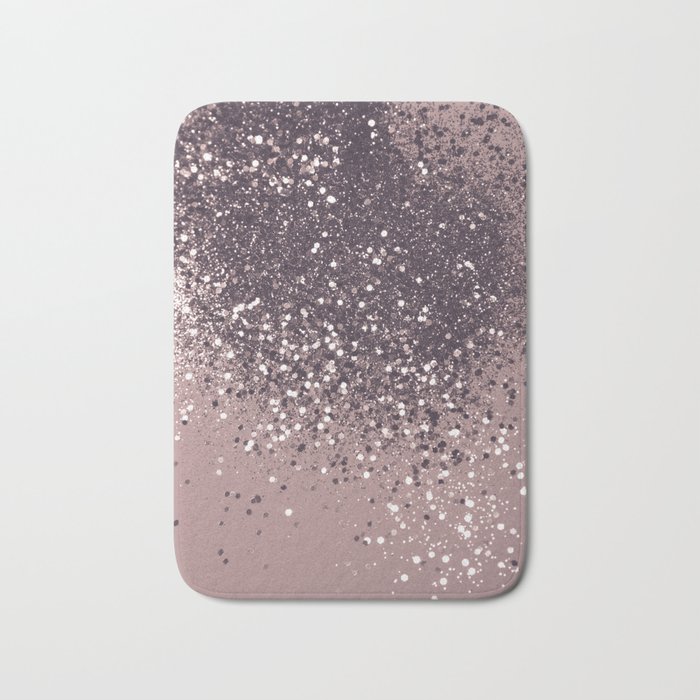 Sparkling Mauve Lady Glitter #3 (Faux Glitter) #shiny #decor #art #society6 Bath Mat