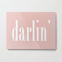 Darlin' Pink Retro | Wall Art Metal Print