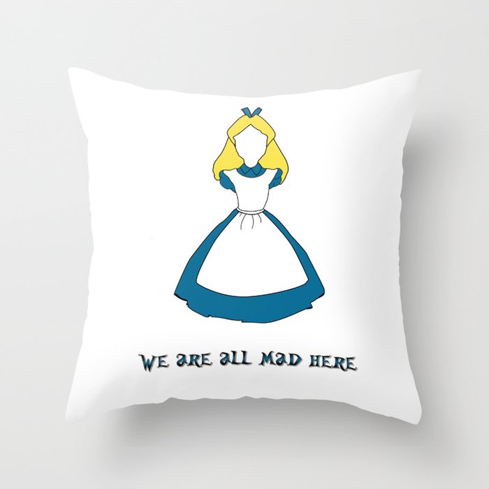 Alice In Wonderland Throw Pillow