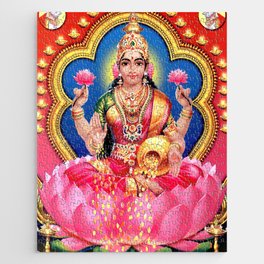 Goddess Lakshmi Hindu Painting Jigsaw Puzzle