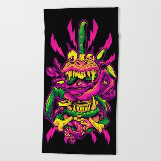BEASTBURGER 2: ELECTRIC BURGERLOO Beach Towel