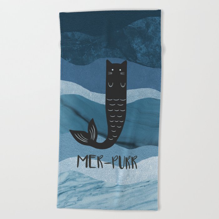 Mer-Purr Beach Towel