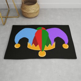 Colorful Novelty Court Jester Hat Area & Throw Rug