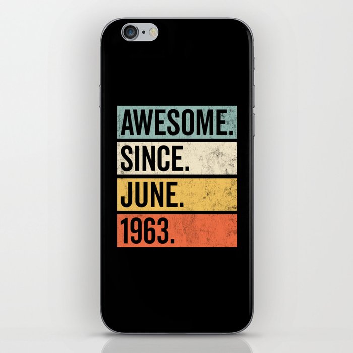 Awesome Since June 1963 Birthday Retro iPhone Skin