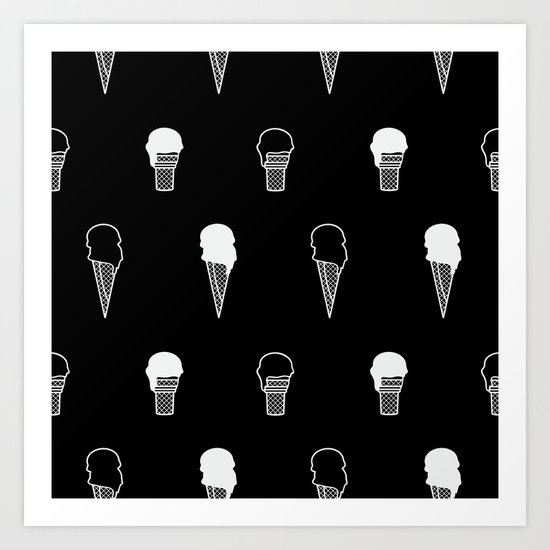 Ice Cream (inverse) Art Print