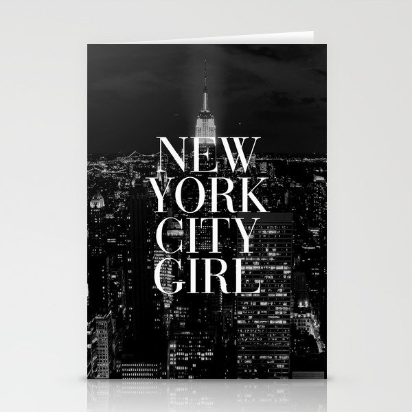 New York City Girl Black White Skyline Vogue Typography Stationery Cards By Rexlambo Society6 7 types of stationery for every occasion. society6