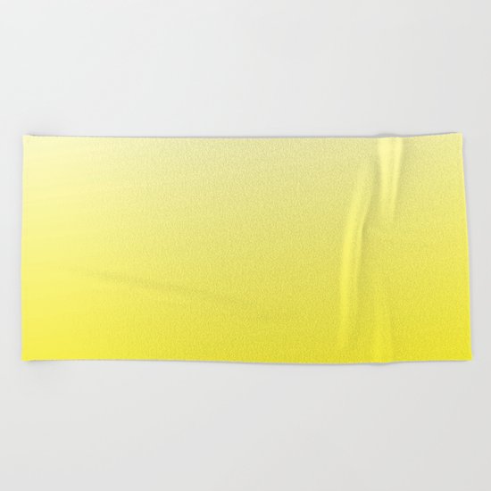 Simply sun yellow color gradient - Mix and Match with Simplicity of Life Beach Towel