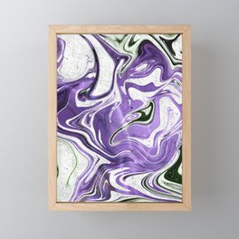 Ultraviolet Marble Framed Mini Art Print