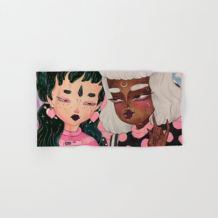 Partners In Crime Hand Bath Towel By Loll3 Society6 Partners In Crime Hand Bath Towel By