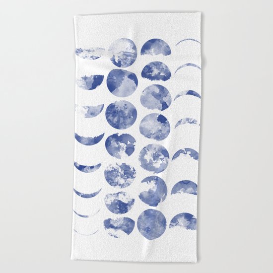 moon ink dots Beach Towel