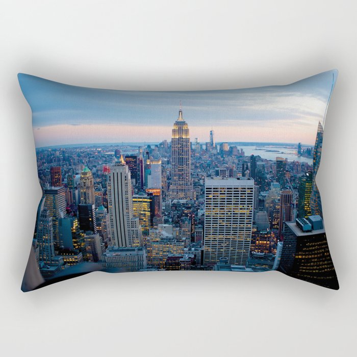 New York City Dusk Rectangular Pillow