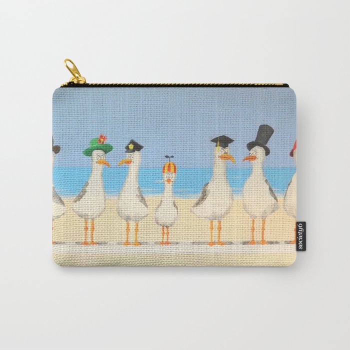 Seagulls with Hats Carry-All Pouch