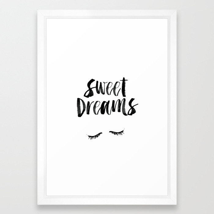 Sweet Dreams Black And White Contemporary Minimalist Typography