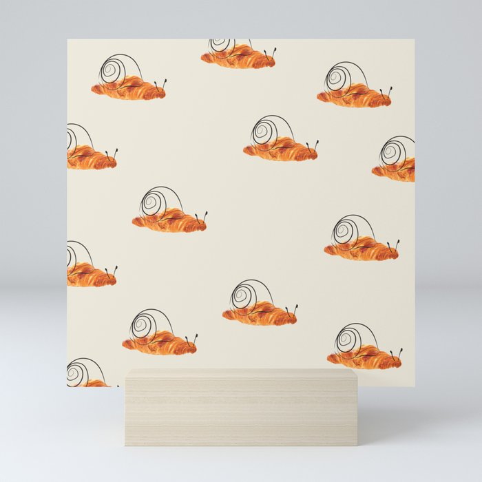 croissant snail Mini Art Print