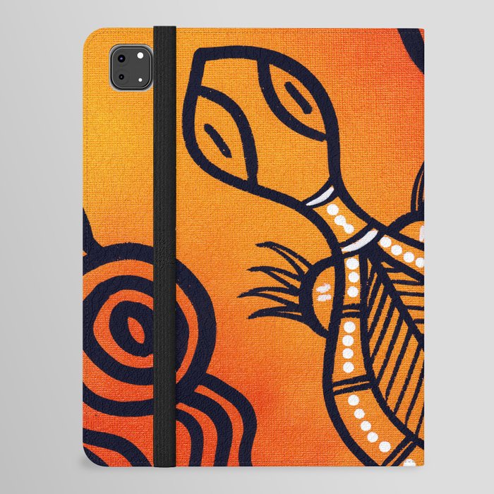Authentic Aboriginal Art - Goanna iPad Folio Case