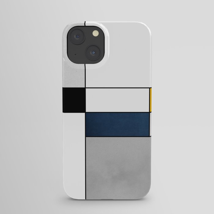 Geometric Modern Minimalist Mondrian Style Graphic Design #455b iPhone Case