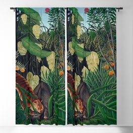 Fight between a Tiger and a Buffalo Henri Rousseau Blackout Curtain