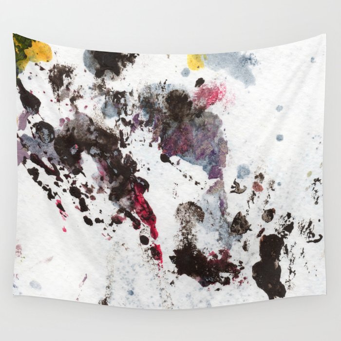 Black and White Confetti Wall Tapestry