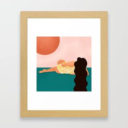 Relaxing in Summer Framed Art Print