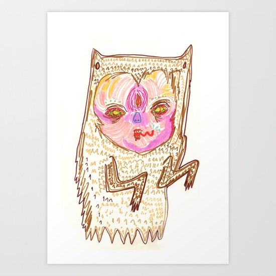 creepah ghost Art Print