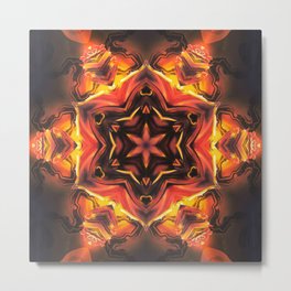 Acrylic Hexagon Metal Print | Mandala, Tirppy, Acrylic, Fluid, Fluidpainting, Digital, Psychedelis, Symmetric, Modernart, Pattern 