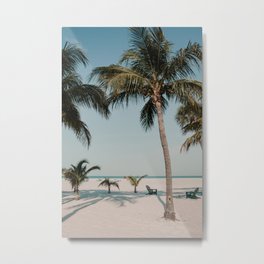 Palm trees at Fort Myers Beach Florida USA | Fine Art Travel Photography Metal Print
