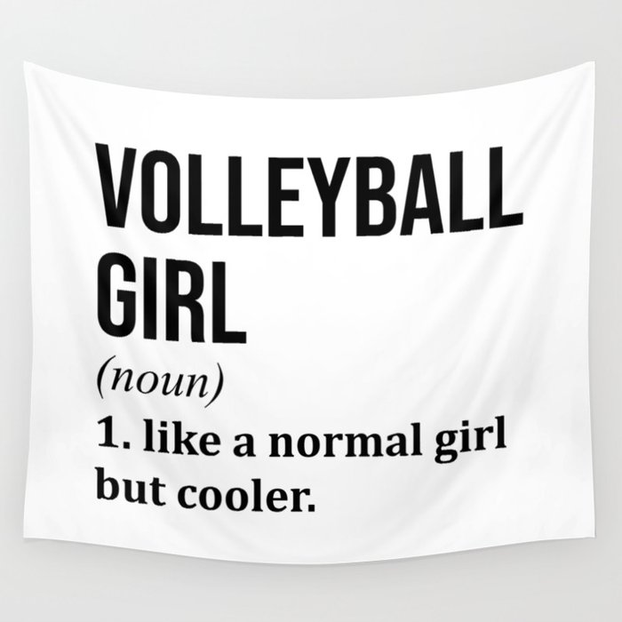 Volleyball Girl Funny Quote Wall Tapestry