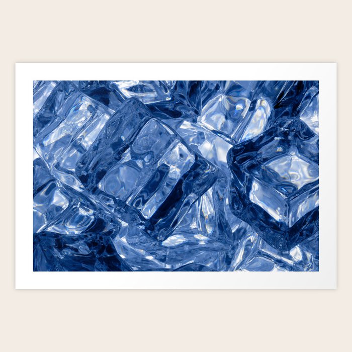 Ice Cubes Background Art Print