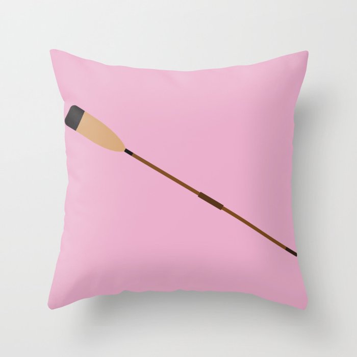 Pink Rowing Throw Pillow